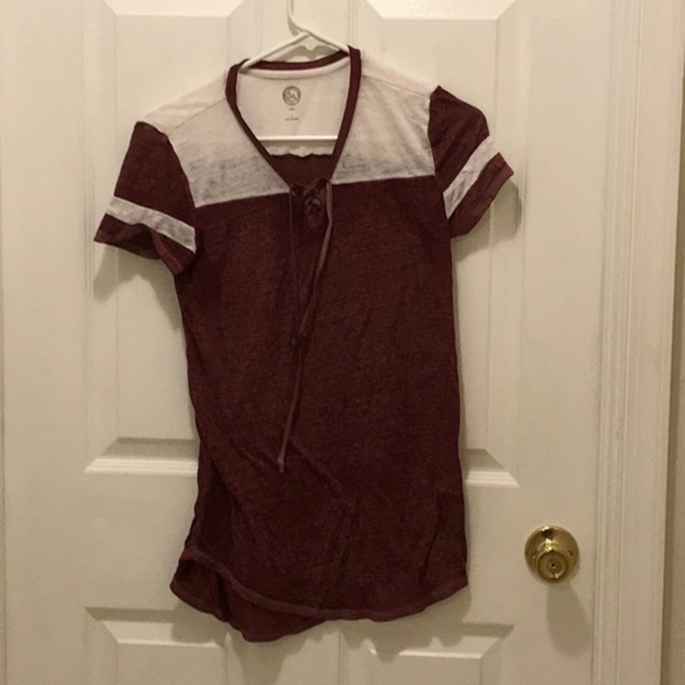 Maroon Baseball Tee